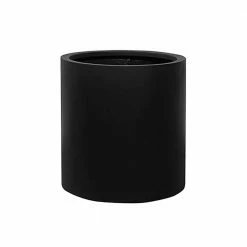 Vasesource Cambridge 16 in. x 16 in. x 16 in. Black Fiberstone Planter