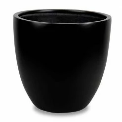 Vasesource Loire 19 in. x 19.5 in. x 19.5 in. Black Fiberglass Planter
