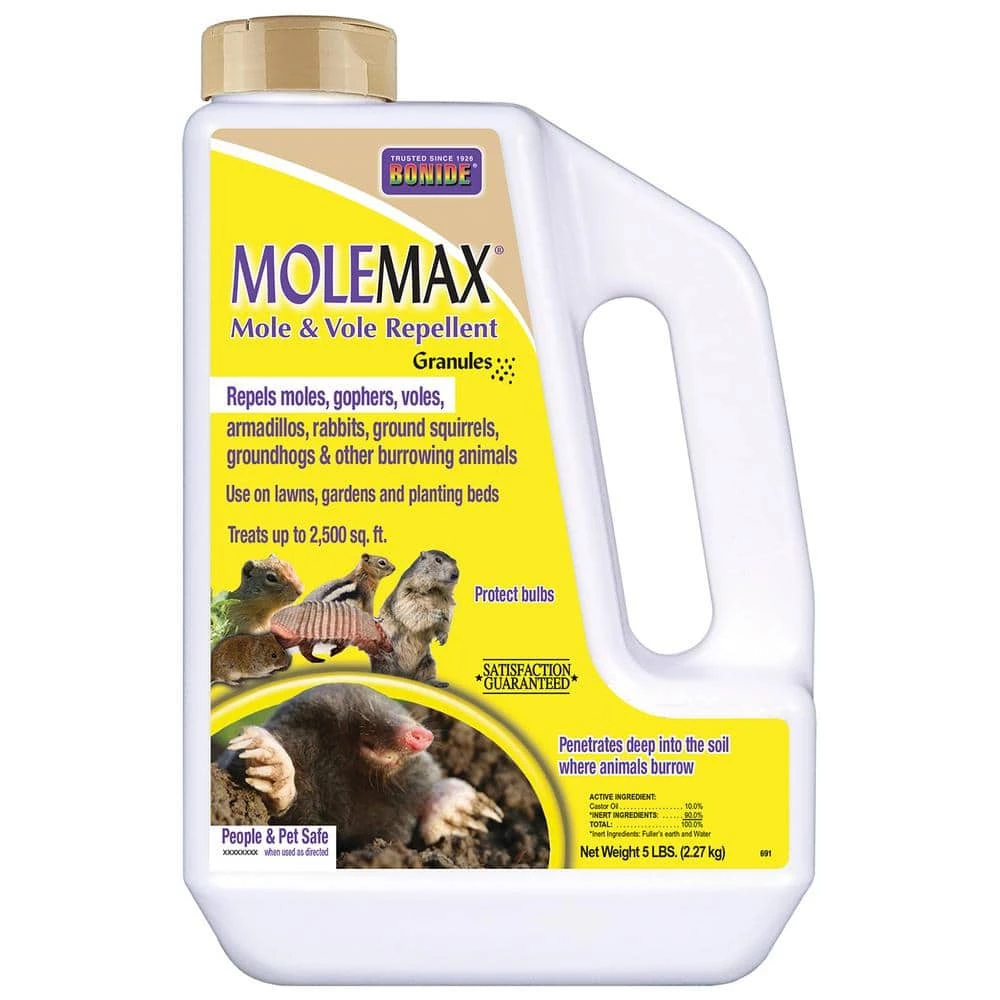 Bonide 5 lbs. MoleMax Mole and Vole Repellent Granules 3 Bonide 5 lbs. MoleMax Mole and Vole Repellent Granules