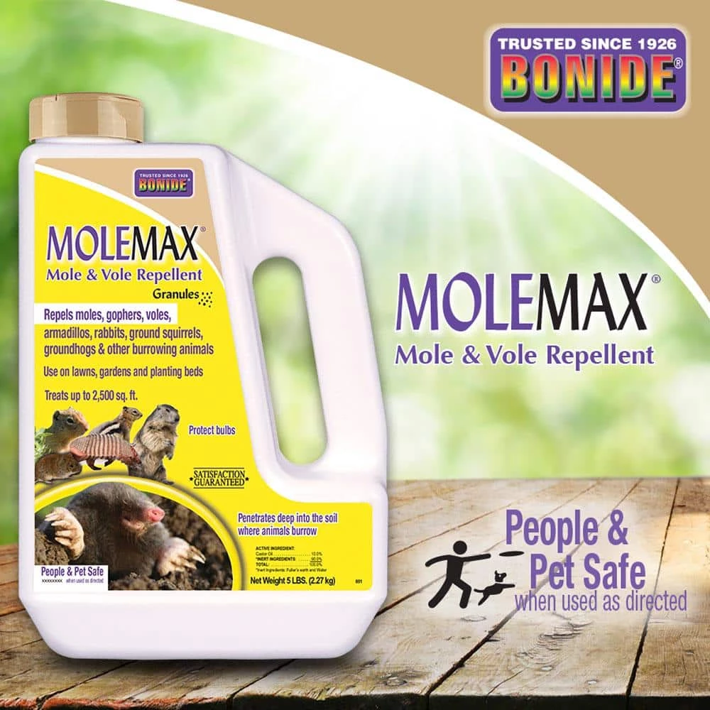Bonide 5 lbs. MoleMax Mole and Vole Repellent Granules 8 Bonide 5 lbs. MoleMax Mole and Vole Repellent Granules - Image 6