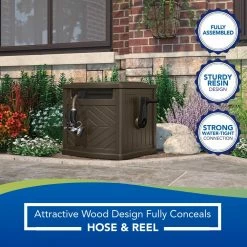 Suncast 150 ft. Hideaway Hose Storage -Outlet Vasesource Store brown suncast hose reels cplpdh150 40 1000