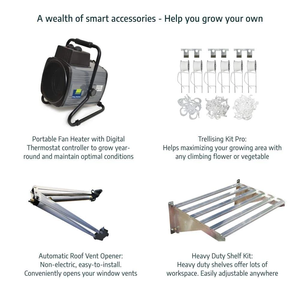 CANOPIA by PALRAM Harmony 6 ft. x 4 ft. Green/Clear DIY Greenhouse Kit 7 CANOPIA by PALRAM Harmony 6 ft. x 4 ft. Green/Clear DIY Greenhouse Kit - Image 5