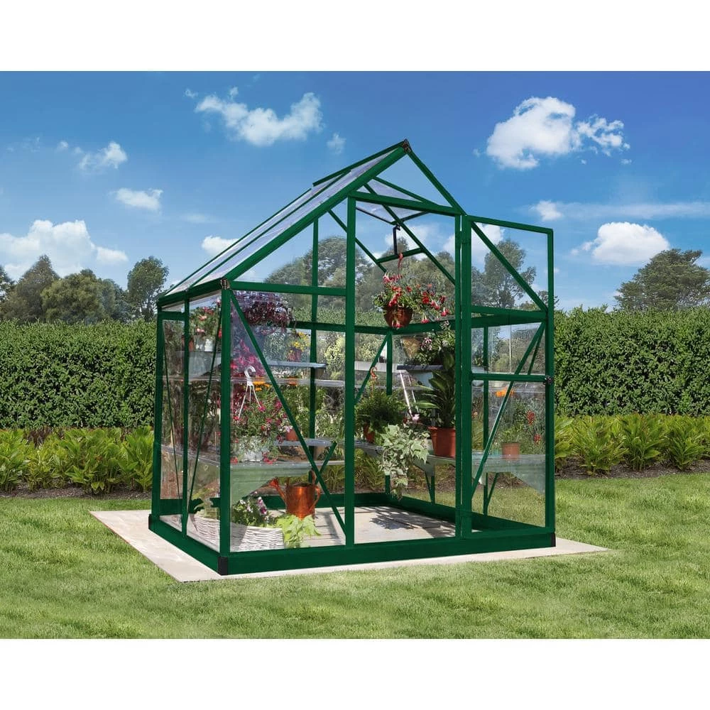 CANOPIA by PALRAM Harmony 6 ft. x 4 ft. Green/Clear DIY Greenhouse Kit 4 CANOPIA by PALRAM Harmony 6 ft. x 4 ft. Green/Clear DIY Greenhouse Kit - Image 2