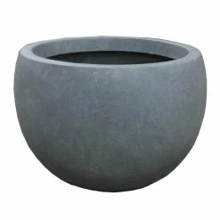 DurX-litecrete Small 11.8 in. x 11.8 in. x 7.9 in. Cement Color Lightweight Concrete Bowl Planter -Outlet Vasesource Store cement durx litecrete plant pots yc 0049a c60611 c3 1000