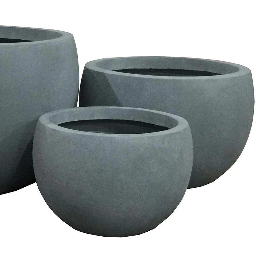 DurX-litecrete Lightweight Concrete Bowl Planter (Set of 3) 9 DurX-litecrete Lightweight Concrete Bowl Planter (Set of 3) - Image 8