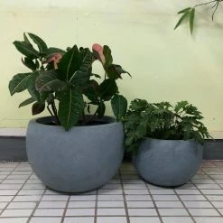 DurX-litecrete Lightweight Concrete Bowl Planter (Set of 3) 15 DurX-litecrete Lightweight Concrete Bowl Planter (Set of 3) -Outlet Vasesource Store cement durx litecrete plant pots yc 0049abc c2 40 1000
