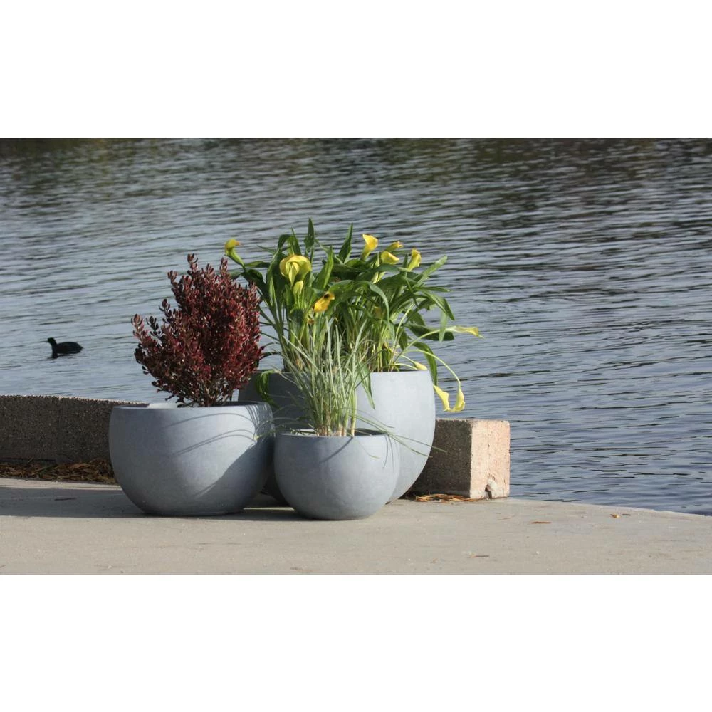 DurX-litecrete Lightweight Concrete Bowl Planter (Set of 3) 11 DurX-litecrete Lightweight Concrete Bowl Planter (Set of 3) - Image 10