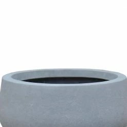 DurX-litecrete Large 19.7 in. x 19.7 in. x 9.8 in. Cement Color Lightweight Concrete Modern Low Bowl Planter -Outlet Vasesource Store cement durx litecrete plant pots yc 0051c c60611 44 1000