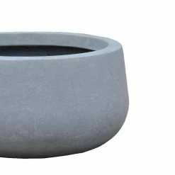DurX-litecrete Large 19.7 in. x 19.7 in. x 9.8 in. Cement Color Lightweight Concrete Modern Low Bowl Planter -Outlet Vasesource Store cement durx litecrete plant pots yc 0051c c60611 4f 1000
