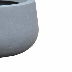 DurX-litecrete Large 19.7 in. x 19.7 in. x 9.8 in. Cement Color Lightweight Concrete Modern Low Bowl Planter -Outlet Vasesource Store cement durx litecrete plant pots yc 0051c c60611 fa 1000