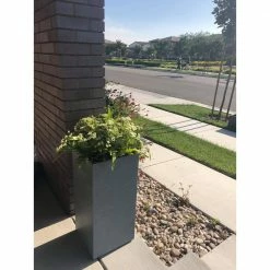 DurX-litecrete Medium 11 in. x 11 in. x 23.6 in. Cement Lightweight Concrete Tall Planter -Outlet Vasesource Store cement durx litecrete plant pots yf 0002b c60611 66 1000