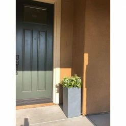 DurX-litecrete Medium 11 in. x 11 in. x 23.6 in. Cement Lightweight Concrete Tall Planter -Outlet Vasesource Store cement durx litecrete plant pots yf 0002b c60611 fa 1000