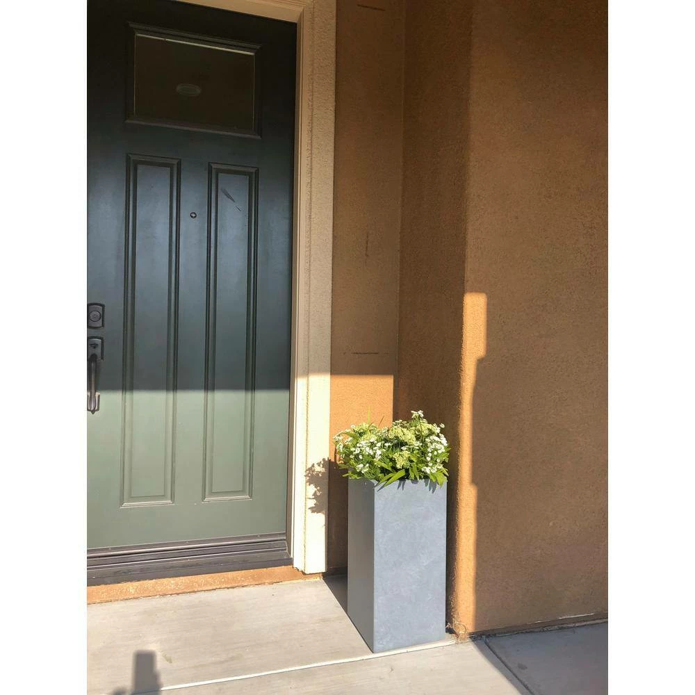 DurX-litecrete Large 13.8 in. x 13.8 in. x 27.8 in. Cement Lightweight Concrete Tall Planter 11 DurX-litecrete Large 13.8 in. x 13.8 in. x 27.8 in. Cement Lightweight Concrete Tall Planter - Image 9