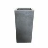 DurX-litecrete Large 13.8 in. x 13.8 in. x 27.8 in. Cement Lightweight Concrete Tall Planter -Outlet Vasesource Store cement durx litecrete plant pots yf 0002c c60611 64 1000