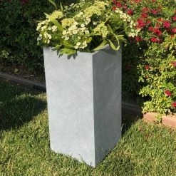 DurX-litecrete Large 13.8 in. x 13.8 in. x 27.8 in. Cement Lightweight Concrete Tall Planter 19 DurX-litecrete Large 13.8 in. x 13.8 in. x 27.8 in. Cement Lightweight Concrete Tall Planter -Outlet Vasesource Store cement durx litecrete plant pots yf 0002c c60611 a0 1000