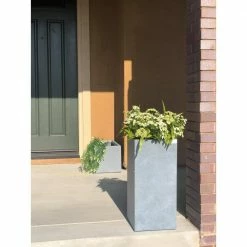 DurX-litecrete Large 13.8 in. x 13.8 in. x 27.8 in. Cement Lightweight Concrete Tall Planter 26 DurX-litecrete Large 13.8 in. x 13.8 in. x 27.8 in. Cement Lightweight Concrete Tall Planter -Outlet Vasesource Store cement durx litecrete plant pots yf 0002c c60611 fa 1000