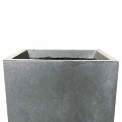 DurX-litecrete Small 9.1 in. x 9.1 in. x 12.6 in. Cement Lightweight Concrete Tall Square Planter -Outlet Vasesource Store cement durx litecrete plant pots yf 0007a c60611 4f 1000