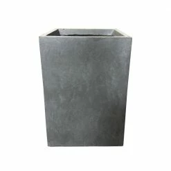 DurX-litecrete Small 9.1 in. x 9.1 in. x 12.6 in. Cement Lightweight Concrete Tall Square Planter -Outlet Vasesource Store cement durx litecrete plant pots yf 0007a c60611 c3 1000
