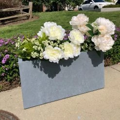 DurX-litecrete Small 23.2 in. x 11.8 in. x 12 in. Cement Lightweight Concrete Modern Long Low Planter 18 DurX-litecrete Small 23.2 in. x 11.8 in. x 12 in. Cement Lightweight Concrete Modern Long Low Planter -Outlet Vasesource Store cement durx litecrete plant pots yf 0104a c60611 40 1000