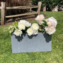 DurX-litecrete Small 23.2 in. x 11.8 in. x 12 in. Cement Lightweight Concrete Modern Long Low Planter