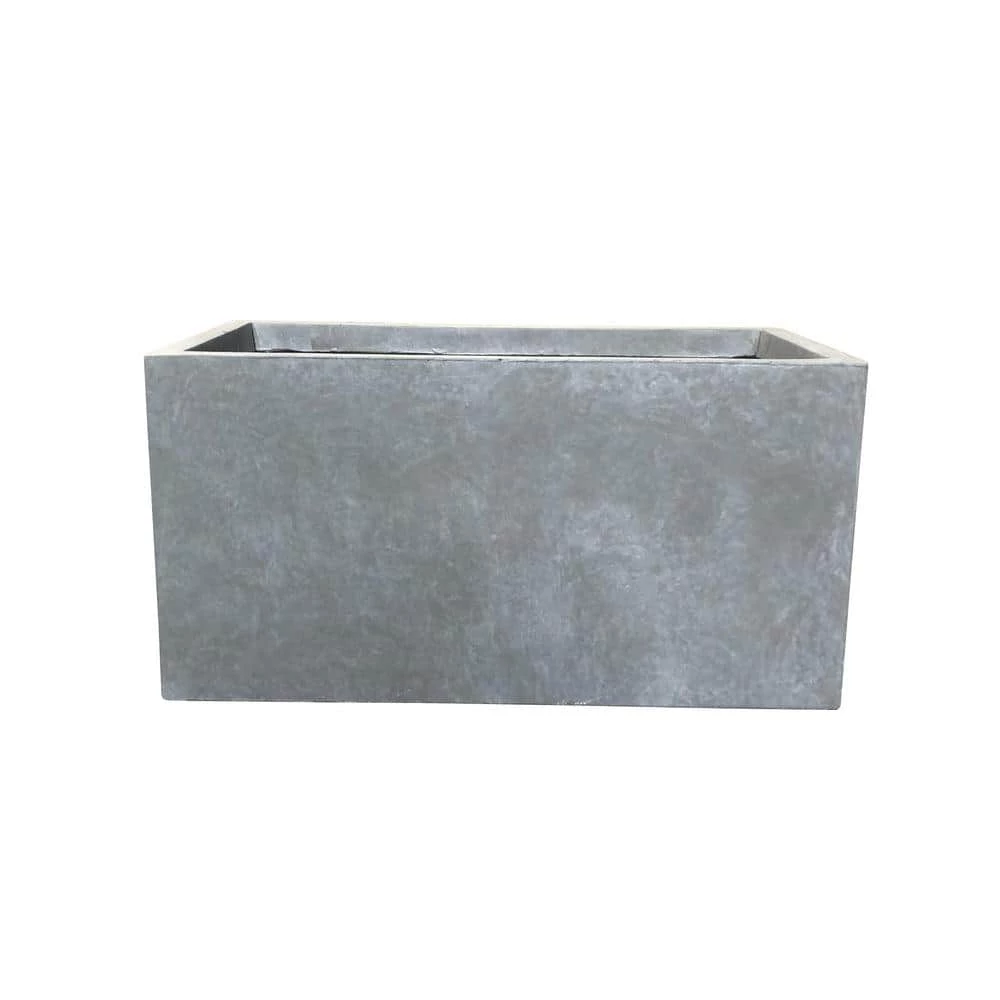 DurX-litecrete Small 23.2 in. x 11.8 in. x 12 in. Cement Lightweight Concrete Modern Long Low Planter 9 DurX-litecrete Small 23.2 in. x 11.8 in. x 12 in. Cement Lightweight Concrete Modern Long Low Planter - Image 7