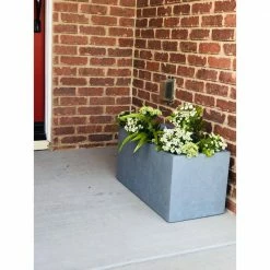 DurX-litecrete Small 23.2 in. x 11.8 in. x 12 in. Cement Lightweight Concrete Modern Long Low Planter 28 DurX-litecrete Small 23.2 in. x 11.8 in. x 12 in. Cement Lightweight Concrete Modern Long Low Planter -Outlet Vasesource Store cement durx litecrete plant pots yf 0104a c60611 d4 1000