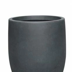 DurX-litecrete 17 in. Dia Lightweight Concrete Modern Seamless Round Charcoal Planter -Outlet Vasesource Store charcoal durx litecrete plant pots yc 0066a c60121 4f 1000