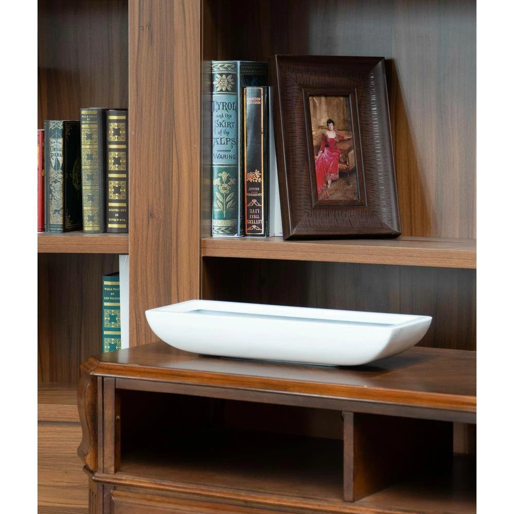 Vasesource Carlo 2.75 in. x 7.50 in. x 19.50 in. Glossy White Fiberstone Planter 7 Vasesource Carlo 2.75 in. x 7.50 in. x 19.50 in. Glossy White Fiberstone Planter - Image 5