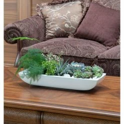 Vasesource Carlo 2.75 in. x 7.50 in. x 19.50 in. Glossy White Fiberstone Planter 10 Vasesource Carlo 2.75 in. x 7.50 in. x 19.50 in. Glossy White Fiberstone Planter -Outlet Vasesource Store glossy white vasesource plant pots carlo3719whs c3 1000