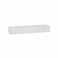 Vasesource Carlo 3.75 in. x 6 in. x 23.5 in. Glossy White Fiberstone Planter