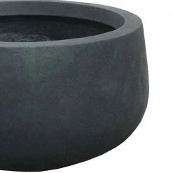 DurX-litecrete Large 19.7 in. x 19.7 in. x 9.8 in. Granite Color Lightweight Concrete Modern Low Bowl Planter -Outlet Vasesource Store granite durx litecrete plant pots yc 0051c c60121 fa 1000