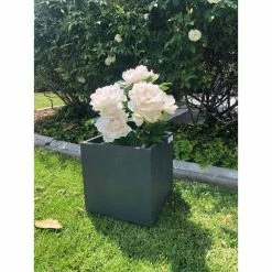 DurX-litecrete Medium 11.8 in. x 11.8 in. x 11.8 in. Granite Lightweight Concrete Modern Square Planter -Outlet Vasesource Store granite durx litecrete plant pots yf 0001b c60121 66 1000