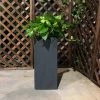 DurX-litecrete Small 8.7 in. x 8.7 in. x 19.9 in. Granite Lightweight Concrete Tall Planter -Outlet Vasesource Store granite durx litecrete plant pots yf 0002a c60121 64 1000