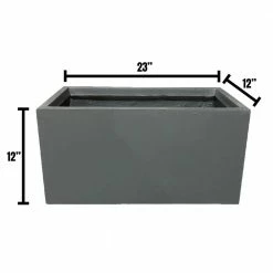 DurX-litecrete Small 23.2 in. x 11.8 in. x 12 in. Granite Lightweight Concrete Modern Long Low Planter 25 DurX-litecrete Small 23.2 in. x 11.8 in. x 12 in. Granite Lightweight Concrete Modern Long Low Planter -Outlet Vasesource Store granite durx litecrete plant pots yf 0104a c60121 31 1000