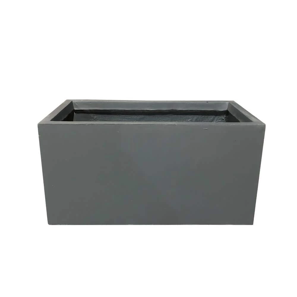 DurX-litecrete Small 23.2 in. x 11.8 in. x 12 in. Granite Lightweight Concrete Modern Long Low Planter 8 DurX-litecrete Small 23.2 in. x 11.8 in. x 12 in. Granite Lightweight Concrete Modern Long Low Planter - Image 6