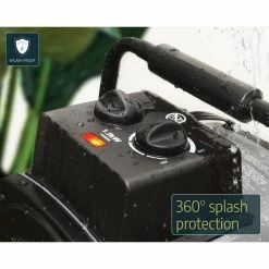 CANOPIA by PALRAM 1500-Watt Portable Splash Resistant Greenhouse Fan Heater with Digital Thermostat and Humidity Sensor -Outlet Vasesource Store gray canopia by palram greenhouse supplies 705777 76 1000