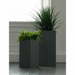 Vasesource Bristol 31.5 in. x 16 in. x 16 in. Gray Fiberstone Planter -Outlet Vasesource Store gray vasesource plant pots bristol3151616cm 1f 1000