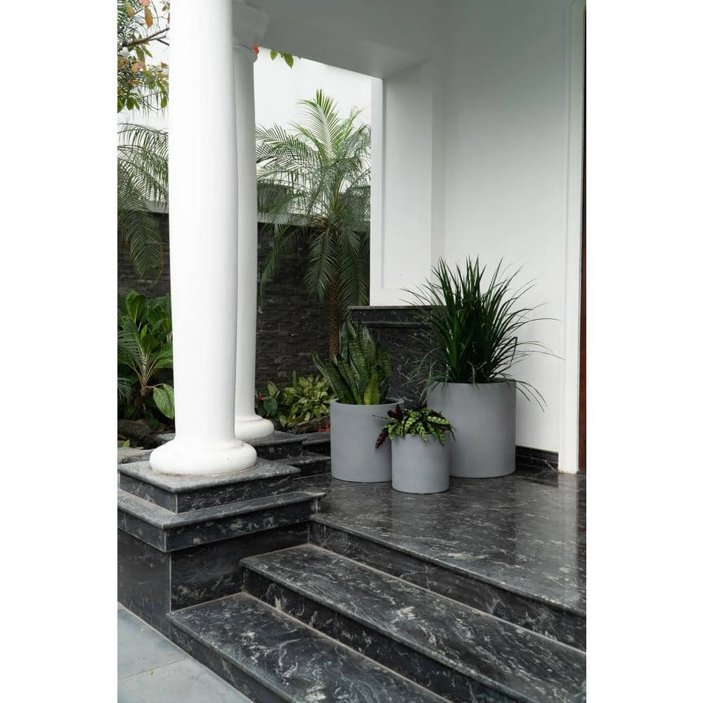 Vasesource Cambridge 16 in. x 16 in. x 16 in. Gray Fiberstone Planter 5 Vasesource Cambridge 16 in. x 16 in. x 16 in. Gray Fiberstone Planter - Image 3