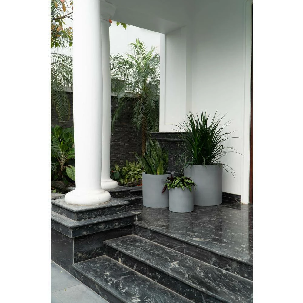 Vasesource Cambridge 20 in. x 20 in. x 20 in. Gray Fiberstone Planter 5 Vasesource Cambridge 20 in. x 20 in. x 20 in. Gray Fiberstone Planter - Image 3