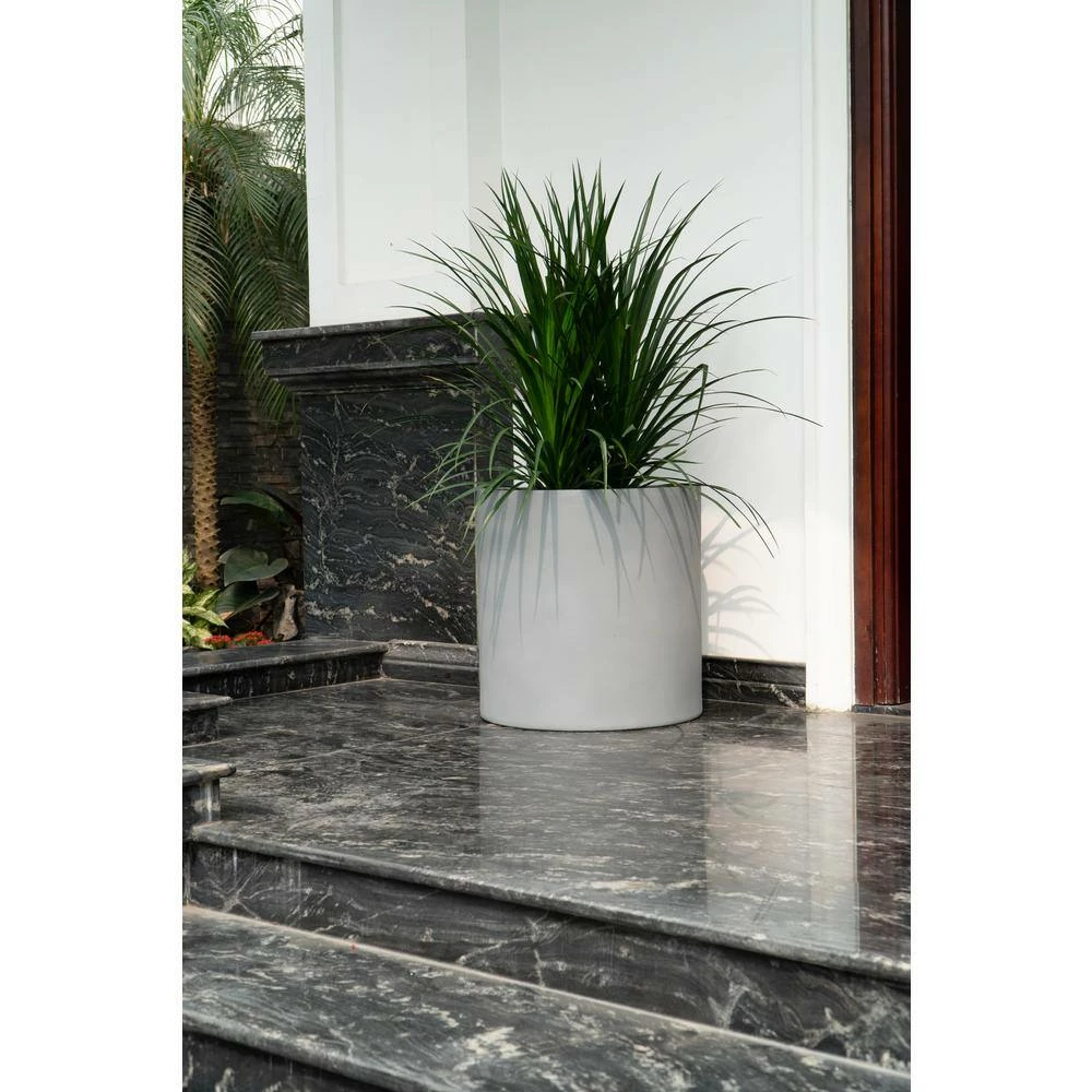 Vasesource Cambridge 20 in. x 20 in. x 20 in. Gray Fiberstone Planter 4 Vasesource Cambridge 20 in. x 20 in. x 20 in. Gray Fiberstone Planter - Image 2