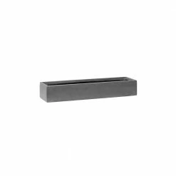Vasesource Carlo 3.75 in. x 6 in. x 23.5 in. Gray Fiberstone Planter