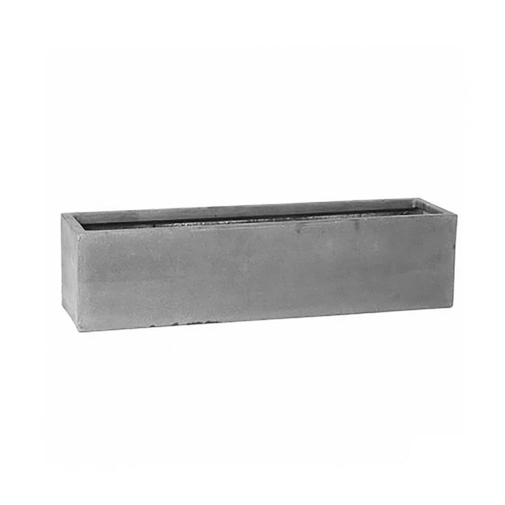 Vasesource Carlo 8 in. x 8 in. x 32 in. Gray Fiberstone Planter 3 Vasesource Carlo 8 in. x 8 in. x 32 in. Gray Fiberstone Planter