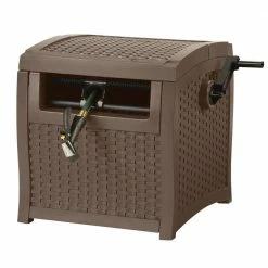 Suncast 225 ft. Smart Track Outdoor Patio Garden Hose Reel Hideaway Storage