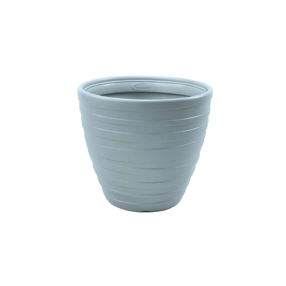 Suncast Ellipse 16 in. Meditative Blue Resin Planter (2-Pack) 3 Suncast Ellipse 16 in. Meditative Blue Resin Planter (2-Pack)