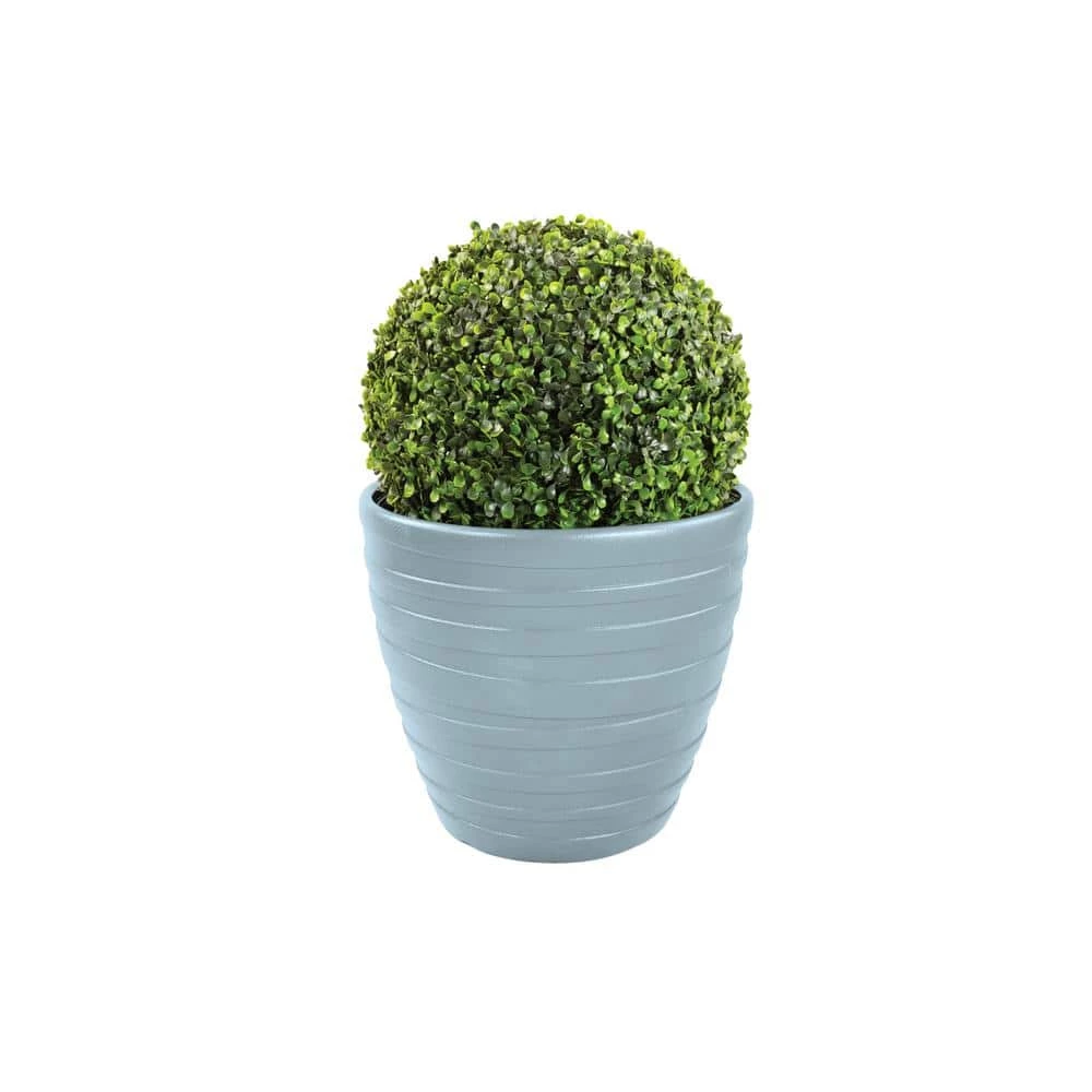 Suncast Ellipse 16 in. Meditative Blue Resin Planter (2-Pack) 4 Suncast Ellipse 16 in. Meditative Blue Resin Planter (2-Pack) - Image 2