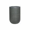 Vasesource 14 in. x 21 in. Rough Grey Round Fibercement Rough Pot -Outlet Vasesource Store ridged gray vasesource plant pots p3032 55 21 64 1000