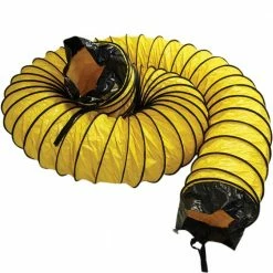 Rubber-Cal 20 in. D x 25 ft. Coil Flexible Ducting Air Ventilator Yellow -Outlet Vasesource Store rubber cal flexible ductwork 01 184 20 44 1000