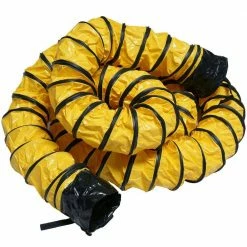 Rubber-Cal 8 in. I.D. x 25 ft. Air Ventilator Heavy-Duty Flexible Ventilation Hose -Outlet Vasesource Store rubber cal flexible ductwork 01 192 8 4f 1000