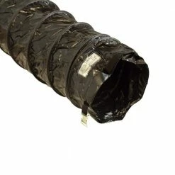 Rubber-Cal 12 in. D x 25 ft. Coil Flexible Ducting Air Ventilator Black