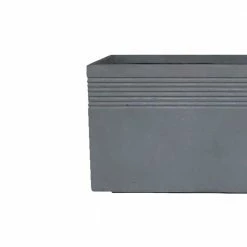 DurX-litecrete Large 32 in. x 10 in. x 16 in. Lightweight Concrete Modern Rectangle Stripped Slate Gray Planter -Outlet Vasesource Store slate gray durx litecrete plant pots yf 0131b c60611 4f 1000